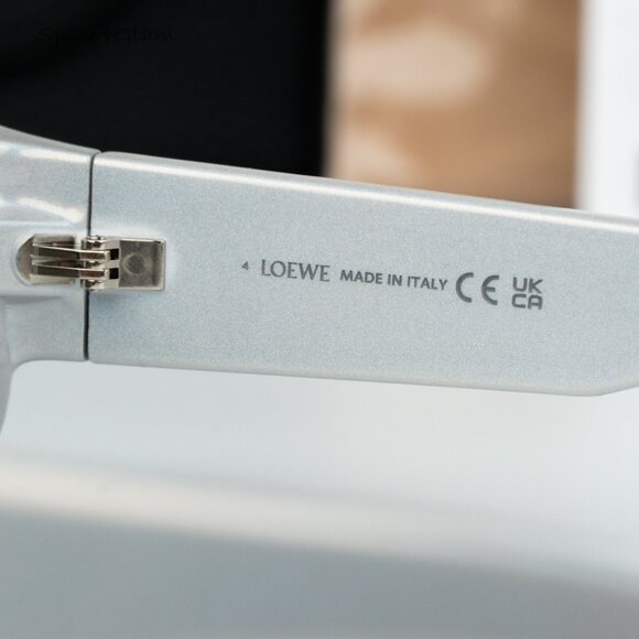Loewe Women Sunglasses Grey Gold Mirror Rectangle LW40033I 24C NEW AUTHENTIC - Picture 6 of 8